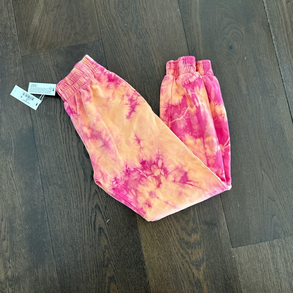 Frankies Bikinis Pink and Orange Tie-Dye Shorts